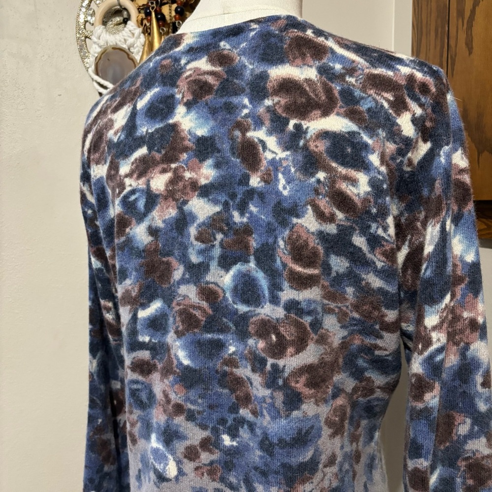 Vintage Lambs Wool Rabbit Hair V Neck Cardigan Size Large Button Up Sweater - Picture 6 of 11